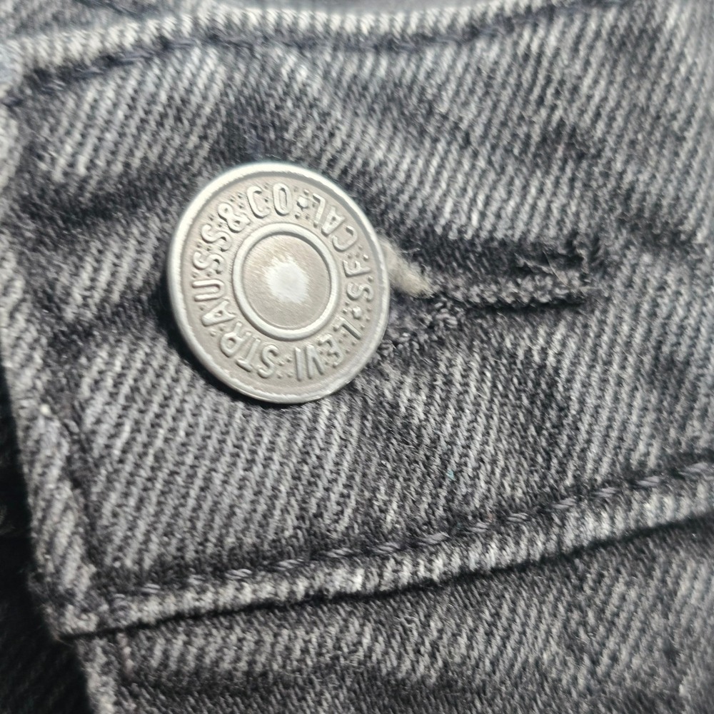 Levi's Straight Leg Jeans Mens 34x34 Washed Black Faded Denim Classic Fit - Picture 4 of 16